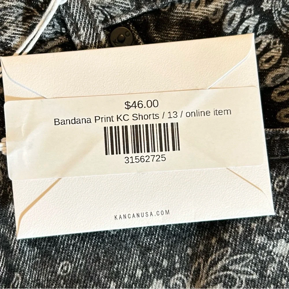 KanCan Black Paisley Jean Shorts - Picture 8 of 9